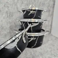 سرویس قابلمه 7 پارچه ماربل هلنا طرح سنگ|ظروف پختوپز|قم, علی آباد سعدگان|دیوار