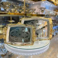 سینی دسته طلایی 24 ماهه گارانتی تعویض سینی دوتایی|ظروف سرو و پذیرایی|یزد, |دیوار