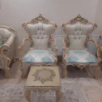 مبلمان ۷نفره استیل و میز ناهارخوری ۸نفره|مبلمان خانگی و میز عسلی|تهران, قاسم‌آباد|دیوار