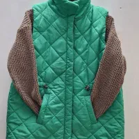 پافر سبز رنگ  بسیار زیبا و کاربردی|لباس|شیروان (خراسان), |دیوار