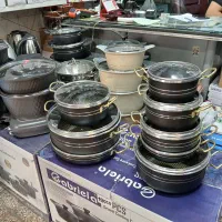 سرویس قابلمه 14پارچه گرانیتی زنبوری ضخیم با ارسال|ظروف پختوپز|مشهد, طلاب|دیوار