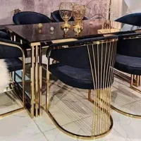 نهار خوری ۶ نفره فلز ابکاری شده  قیمت OFF