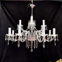 لوستر کریستال بزرگ 12 شعله