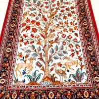 فرش دستباف قم کرک و چله ابریشم