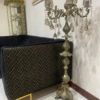 میز برنز و لوستر کنار سالنی برنز|لوستر و چراغ آویز|قم, باجک سه|دیوار