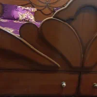 تخت خواب دو نفره چوبی|تخت و سرویس خواب|کرمان, |دیوار