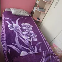 تخت یک نفره ام دی اف  و دراور کاملا سالم دست ساز|تخت و سرویس خواب|کرج, شهرک فهمیده|دیوار