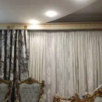 دو جفت دستک پرده پانچ طوسی نقره ای