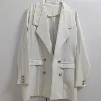 کت و شلوار زنانه سفید شیری