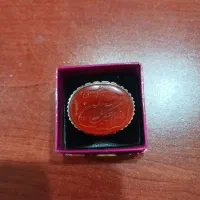 انگشتر عقیق خطی رکاب شیرازی