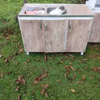 کابینت فلزی با دو عدد سینگ|مصالح و تجهیزات ساختمان|ماسال, |دیوار