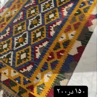 پرده و قالیچه ی گلیم گیوه سنتی|پرده، رانر، رومیزی|میبد, |دیوار