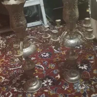 آینه شمعدان شمعدونی یک جفت شمدانی قدیمی|صنایع دستی و سایر لوازم تزئینی|محمدشهر, همایون ویلا|دیوار