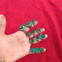 انگشتر نقره عقیق سبز یشم جید|جواهرات|کرج, اصفهانی‌ها|دیوار