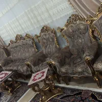 مبل سلطنتی ۹ نفره با جلو مبلی چوب راش|مبلمان خانگی و میز عسلی|شوط, |دیوار