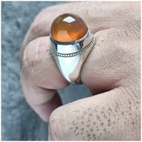 عقیق پرتقالی یمنی رکاب فیلی دست ساز|بدلیجات|تهران, آرارات|دیوار