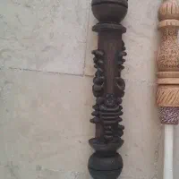قلیان قدیمی بدنه تمام برنج و تنه برنجی، چوبی قدیمی|کلکسیون اشیاء عتیقه|پردیس, فاز ۸|دیوار
