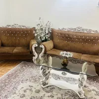 مبلمان هفت نفره به همراه میز تلویزیون