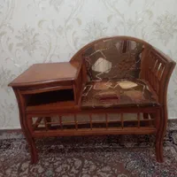 میز تلفن چوبی