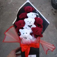 دسته گل خرسی مناسب ولنتاین