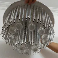 دوعدد لوستر کریستالی ریموت دار