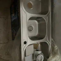 سینک خارجی سه لگن استیل اکبند