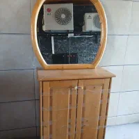 جاکفشی چوبی (چوب نراد) و آیینه با قاب چوب نراد|جاکفشی، کمد، دراور|نوشهر, |دیوار