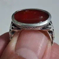 انگشتر نقره عقیق یمن رکاب صفوی