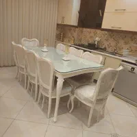 مبل استیل کلاسیک ۹نفره میزناهارخوری ۸نفره|مبلمان خانگی و میز عسلی|کهریزک, |دیوار