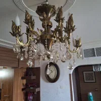 یک جفت لوستر برنز ۵شاخه دوبل طرح فرشته|لوستر و چراغ آویز|اصفهان, سپاهان‌شهر|دیوار