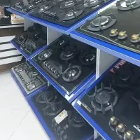 +اجاق گاز صفحه ای+ .شیشه و استیل ۷۵