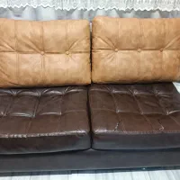 دو عدد مبل چرم دونفره|مبلمان خانگی و میز عسلی|بندر انزلی, آخرخط|دیوار