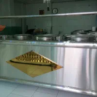 کانتر گرم اجاق آشپزی  میز استیل