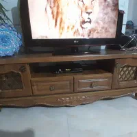 میز تلویزین قهوه ای روشن