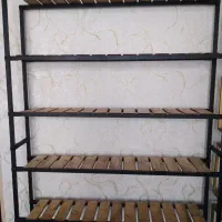 قفسه رگال ویترین طبقاتی نو ۵ طبقه(چوبی فلزی)