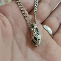 آویز نقره مار