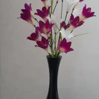 گلدان با گلهای خارجی