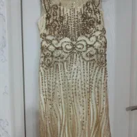 لباس مجلسی شاین طلایی نو