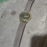 ساعت رنگ ثابت دسته چرم