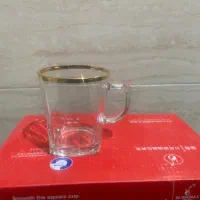 لیوان لبه طلایی همراه با جعبه (سه دست)