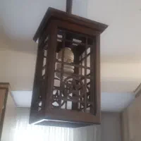 ۴ عدد لوستر چوبی سالم