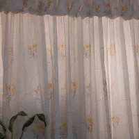 پرده سفید سالم با زیر پرده ای ۳ عدد