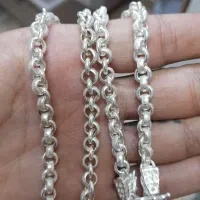 گردنبند نقره ۹۹۹ایتالیا خالص دهانه اژدها