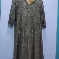 پیراهن مجلسی لمه طلایی