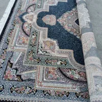 سرمه ای کاربنی جفت ۱۲متری تمام‌ نخ|فرش|گنبد کاووس, |دیوار