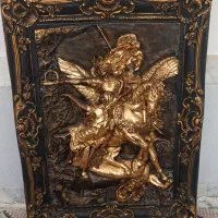 گنجه و تابلو ورق طلا چند بعدی|بوفه، ویترین، کنسول|تربتحیدریه, بازار|دیوار