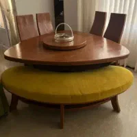 میز ناهار خوری ۶ الی ۷ نفره با گردون ۳ طبقه