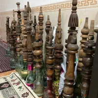 سلام وقت بخیر تعداد 32عدد قلیان همه از چوب گردو مو|صنایع دستی و سایر لوازم تزئینی|بانه, |دیوار