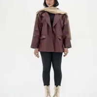 کت چرم زنانه|لباس|ایزدشهر, |دیوار