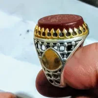 انگشتر نقره با عقیق یمنی
